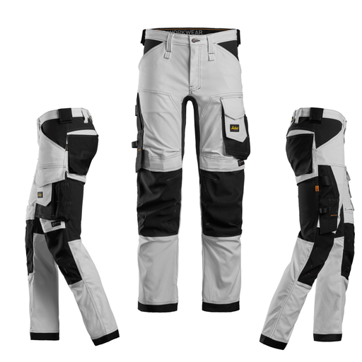 Spodnie robocze Snickers 6341-0904 białe - 46