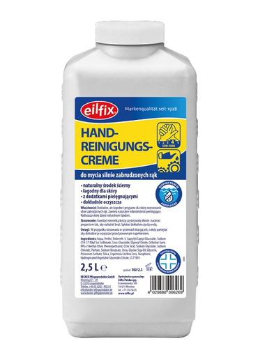 EILFIX KREMOWY ŻEL DO  MYCIA RĄK 2,5L 