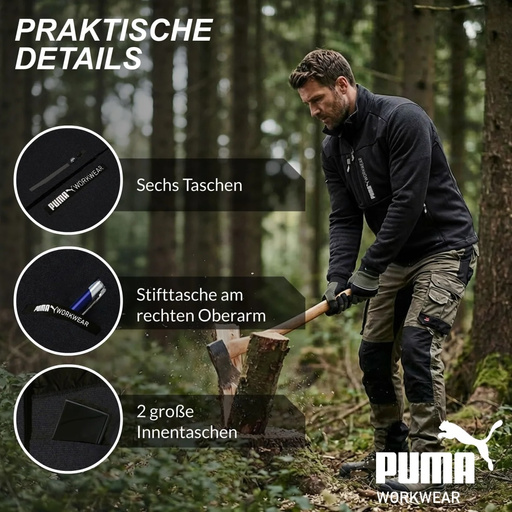 Kurtka polarowa Puma Workwear black 30-6110 - L