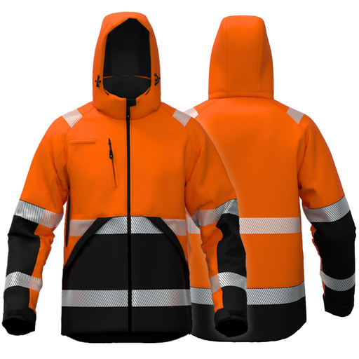 Softshell ocieplany WJ-Valencia pomarańczowy - XXL