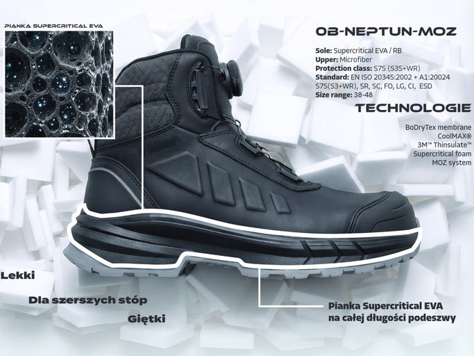 Buty robocze BoSafety Neptun S7S MOZ BOA - 46